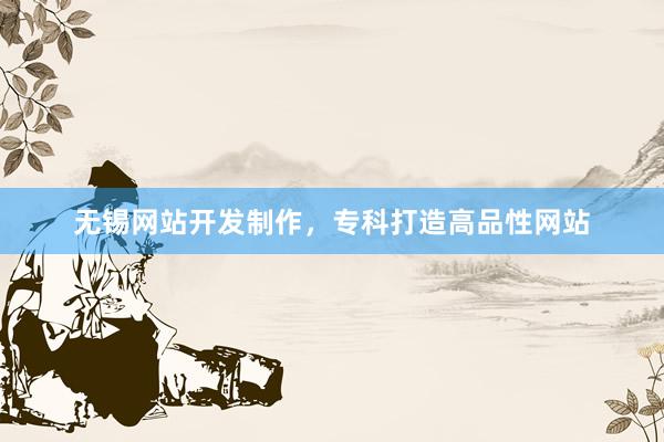 无锡网站开发制作，专科打造高品性网站
